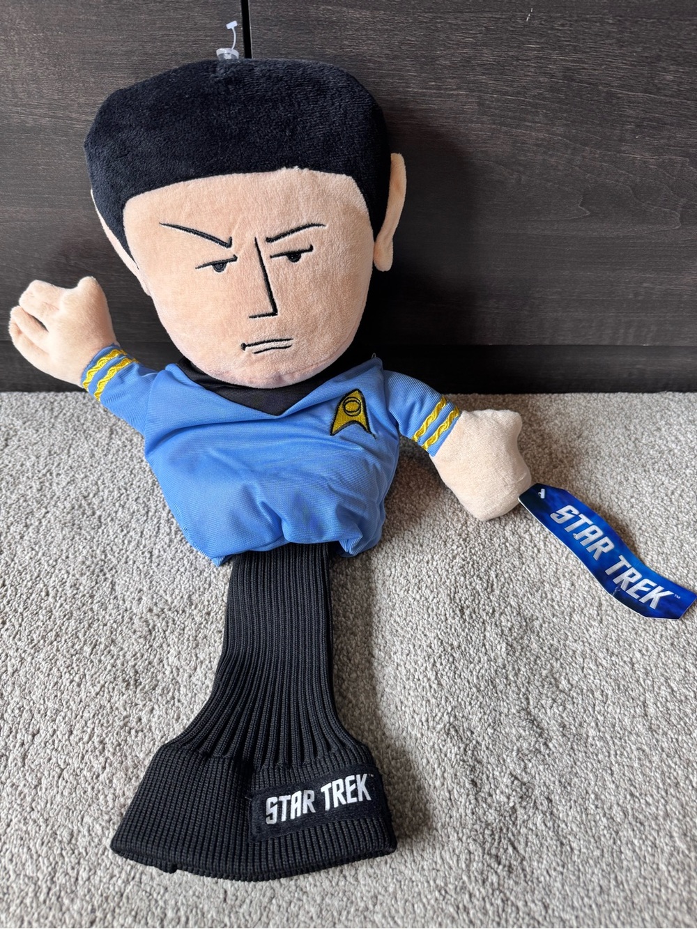 NWT Star Trek Golf Driver Head Cover Spock